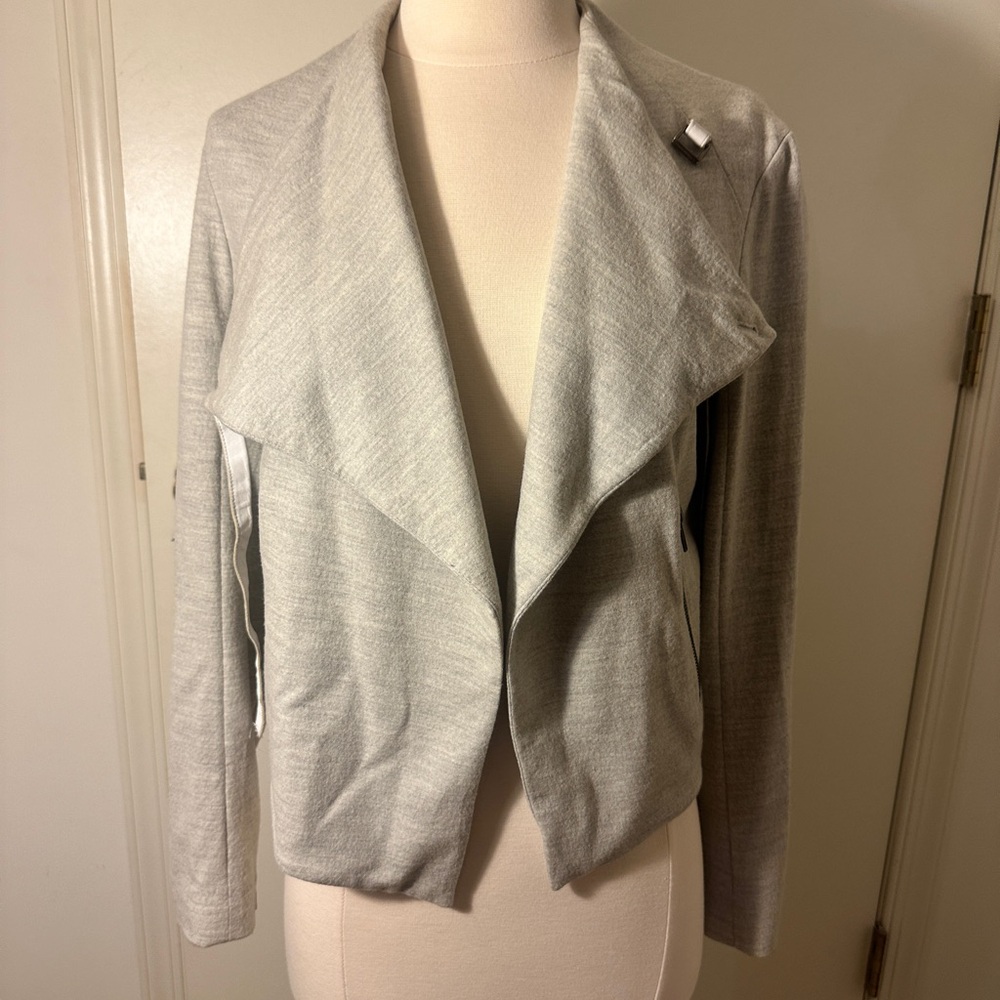 Helmut Lang Gray jacket with Waterfall Front